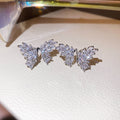 Crystal Butterfly Ear Cuffs In Two Tones With Polished Metal Details view 6