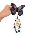 Embroidered Butterfly Multicolor Crystal Tassel Hair Clip view 5