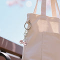 Pink Double Cherry Charm Keychain With Silver-Tone Clip view 4