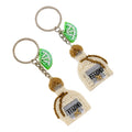 Cream Beaded Tequila Bottle Charm Keychain With Lime Slice view 5
