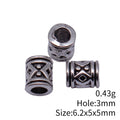 Antique Silver Metal Diamond Cutout Tube Bead For Jewelry Making view 3