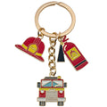 Fire Helmet Truck Uniform Extinguisher and Flame Keychains view 5