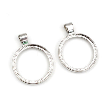 Open Round Round Pendant Bezel Blank for Cabochon Craft