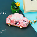 Jeweled Rounded Car Keychains in Seven Pictured Color and Body Styles view 11