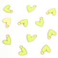 Tiny Colorful Heart Enamel Metal Jewelry Charms, 9 Colors view 10