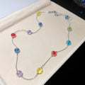 Multicolor Crystal Bead Silver Necklace Bracelet Styles view 6