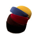 Plush Velvet Wide Padded Headband Yellow Coffee Blue 3 Colors view 5