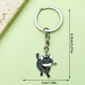 Black Cat Knife Metal Keychains, Split Ring And Lobster Clasp Styles view 4