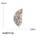 Crystal Leaf Brooch in Four Metal and Jewel Tone Colorways view 5