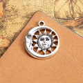 Sun and Crescent Moon Face Metal Charm Pendants for Jewelry Making view 4