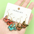 Metal Hook Earring Sets In Butterfly, Ribbon And Halloween Styles view 2