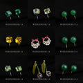 Assorted Gold Clip-On Earrings Enamel Stone Crystal view 2