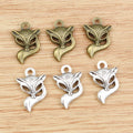 Fox Head Charms Metal Components In 2 Styles For Jewelry Making view 4