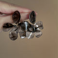 Translucent Flower Cluster Stud Earrings In Three Colors view 8