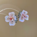 Crystal Flower Stud Earrings in Three Pastel Colors view 6