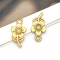 Gold-Tone Sunflower and Cherry Blossom Metal Charms with 10 Listed Options view 11