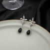 Black Floral Drops