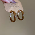 Red And Brown Enamel Hoop Earrings In Two Widths Jewelry view 8