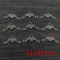 Silver Tone Multi-Loop Connector Charms in Seven Ornate Designs view 11