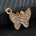 Rhinestone Butterfly Charm Pendant Alloy Six Colors view 8