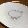 Silver Star Orb Bracelet Starfish Shell Open Rings view 6