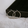 Smooth Classic Hoop Earrings in Two Sizes and Finishes view 9