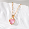 Heart Cabochon Necklace Earring and Clip Keychain Options view 3