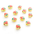 Enamel-Look Gold Silver Strawberry Alloy Beads in 2 Styles view 6