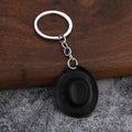 Cowboy Hat-Shaped Metal Keychain in Six Color Finishes view 6