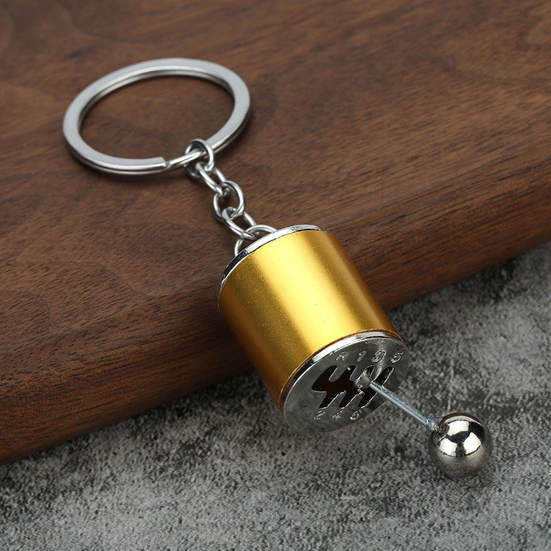 Manual Gear Shift Model Metal Keychain Stress Relief Toy Charm