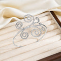 Gold and Silver Ornate Spiral Open Upper Arm Cuffs view 7