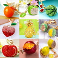 Jeweled Fruit and Vegetable Keychain Collection in Forty-Seven Options view 2
