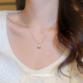 Gold Snake Chain Oval Engraved Disc Pendant Necklace Single view 4