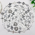 Antique Silver Cross Metal Charms with 9 Listed Options view 4