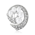 Teardrop Wreath Faux Pearl Brooch in Two Finishes Decorative Lapel Pin view 2