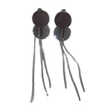 Hammered Disc Chain Tassel Stud Earrings For Women view 5