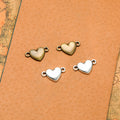 Small Heart Two-Hole Metal Bracelet Connectors for Jewelry Making view 2