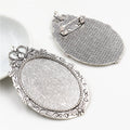 Oval Cabochon Brooch Bases With Top Loop in Three Finishes view 4