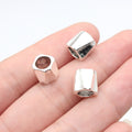 9.6x9.4x9.4mm 1.9g Antique Silver Zinc Alloy Trapezoid Side Large Hole Spacer Beads for DIY Bracelet Making