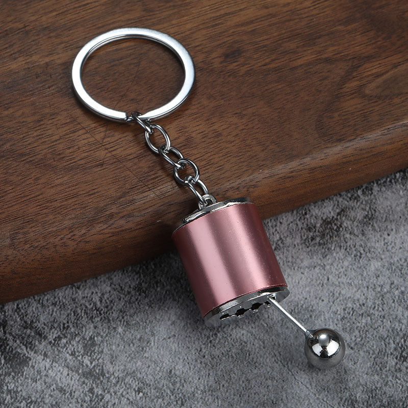 Manual Gear Shift Model Metal Keychain Stress Relief Toy Charm