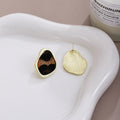 Irregular Leopard Pattern Heart Small Stud Earrings view 4