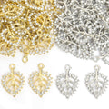 Crystal Open Leaf Jewelry Components For DIY Earrings And Bracelets Charms view 5