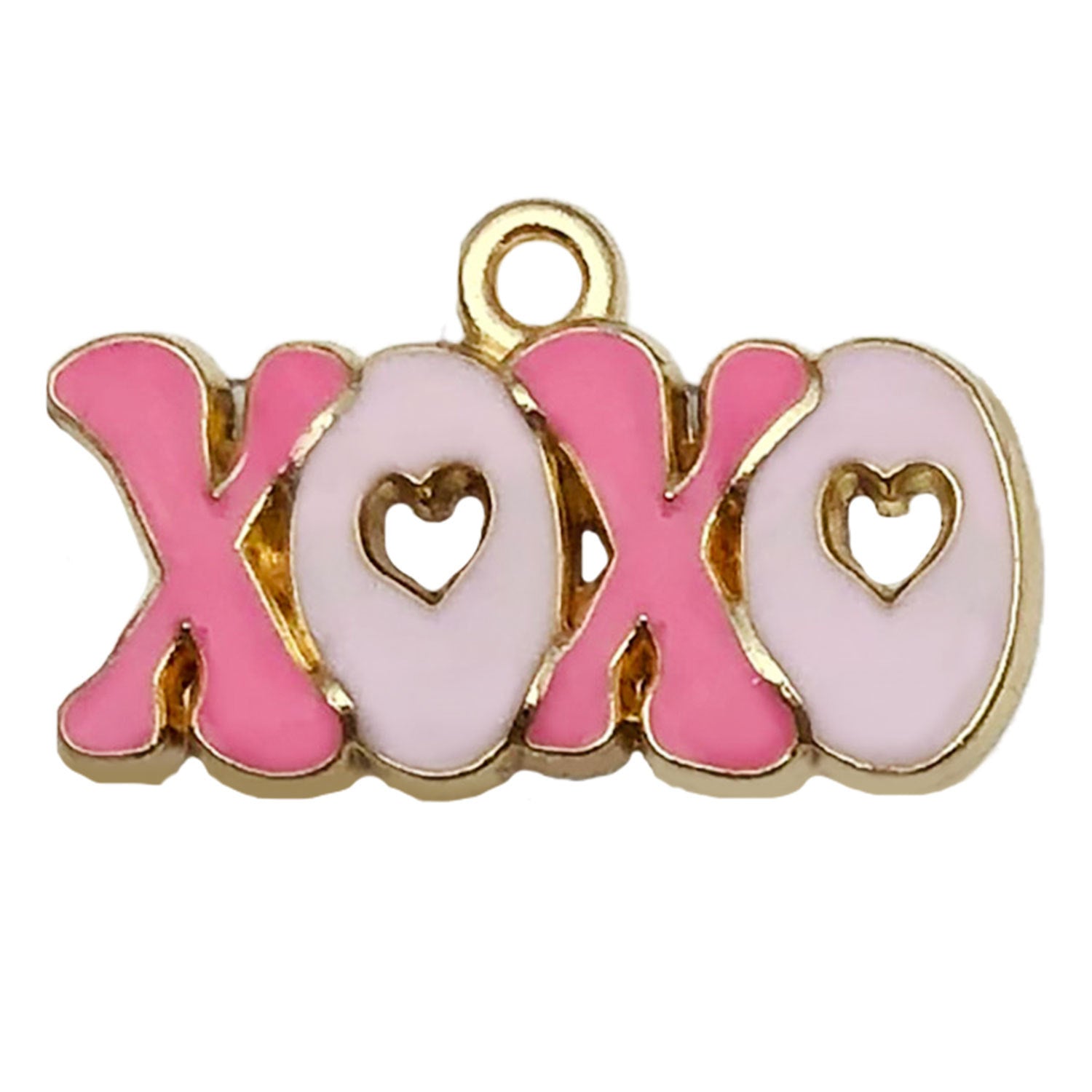 Enamel Zinc Alloy Heart Rose Charm Pendant for DIY Bracelet Earring Keychain Jewelry