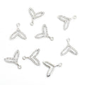 Crystal Mermaid Tail Alloy Charm Pendants in Two Metal Tones view 4