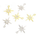 Crystal-Accented Gold Silver Star Alloy Charms in 2 Styles view 4