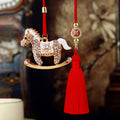 Crystal Rocking Horse Car Hangers with Long Tassels in Six Colors view 6