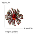 Oversized Ribbon Flower Brooch in Six Crystal Colors view 8