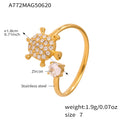 Zircon Pave Open Rings Hearts Animals Oval Multi-Band Size 7 view 7