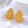Gold Tone Firework Metal Dangle Earrings Dangle Jewelry view 5