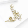 Gold or Silver Deer Brooch Clear Marquise Crystal Antlers view 4